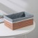 Basket for storage of the storage shares, 24 × 15.5 × 10 cm, medium, brown color