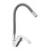 Mixer for the Kitchen "Soyuzkran" 567-114, single-leaf, flexible spout, zinc, gray/chrome