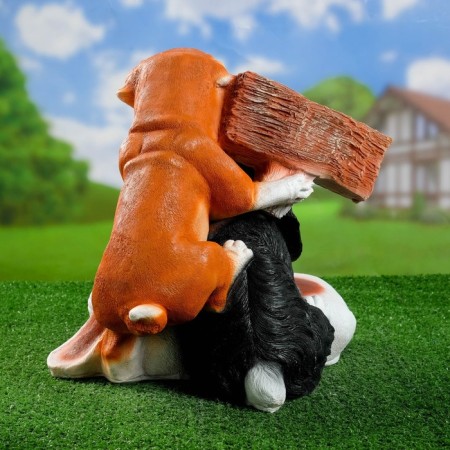 Garden figure "puppies" let's be friends! "40x42x30cm-2
