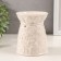 Aroma lamp ceramics "plant pattern" white aged 9.5x9.5x12 cm