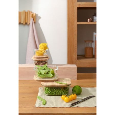 Smart Solutions baking and storage container, with a bamboo cover, 520 ml-2