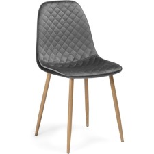Capri Metal Metal Metal Steel/velor, natural/dark gray 44x52x86 cm
