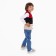 Vest for a boy, red/beige color, height 92 cm