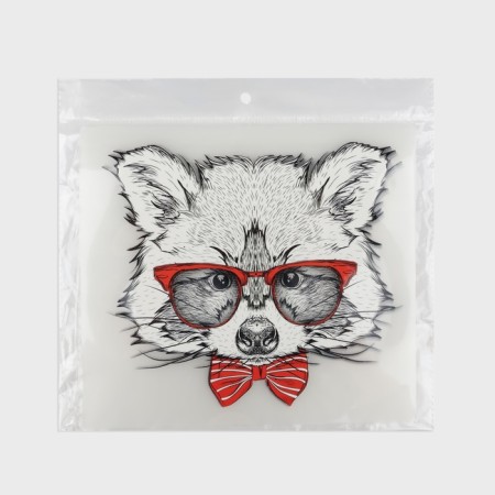 Thermalrotransfer "Raccoon with glasses", 16.5 × 19 cm-5