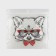 Thermalrotransfer "Raccoon with glasses", 16.5 × 19 cm