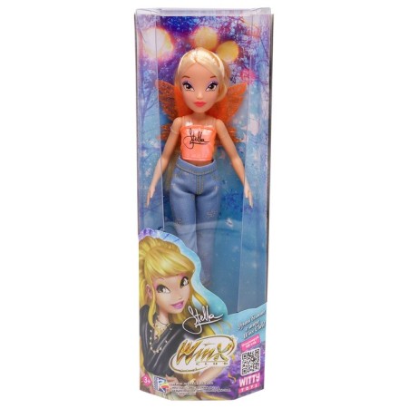 Winx Club "Stella" hinge doll in jeans with wings, 24 cm