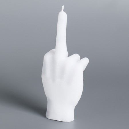 Figure candle "Hand-fake", 10x4 cm, white-5