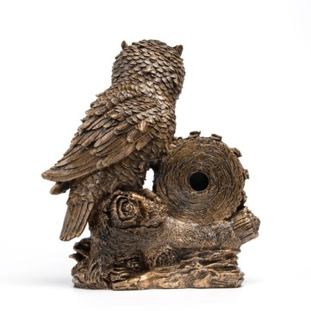 Table hours "Fireplaces. Owl", discrete move, dial D-11 cm, 31 x 34 cm, aa-2