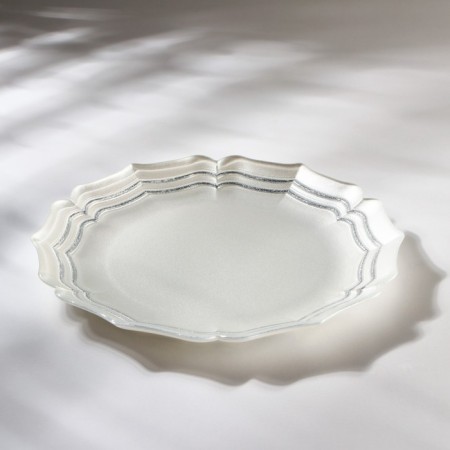 Elis plate, D = 21 cm, Platinum color-1