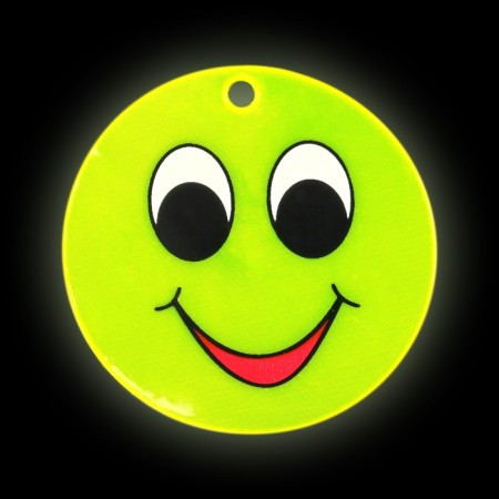 The reflective element "Smiley with large eyes", bilateral, d = 5.3 cm, yellow color-3