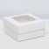The box is folding, the lid is, with the window, white, 10 x 10 x 5 cm