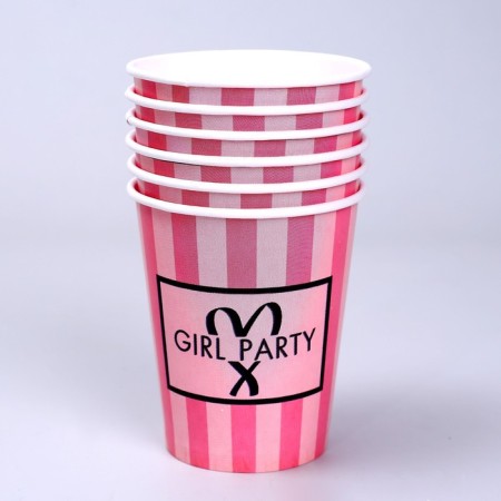 A one -time paper glass Birthday Secret, set 6 pcs, 250 ml-1