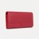 Women's wallet on the button, red color