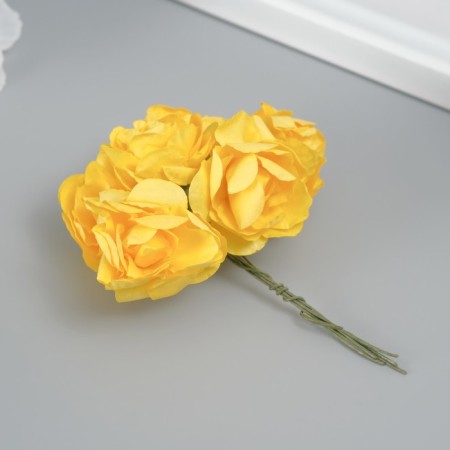 Decorative flower for creativity "Rose" yellow-1