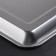 Stainless steel tray, 39.5 × 29.5 cm, thickness 1 mm, silver color