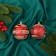 Set of balls plastic D-8 cm, 2 pcs "Orbit" red