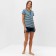 Women's set (T -shirt/shorts), emerald strip color, size 52