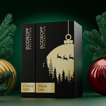 New Year. New Year's gift premium set "Happy New Year", (tea 50 g + chocolate 100 g)-1