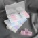 A set of organizers, 6 rows of 3 cells, in a container, 15 × 8 × 2 cm, mixing color