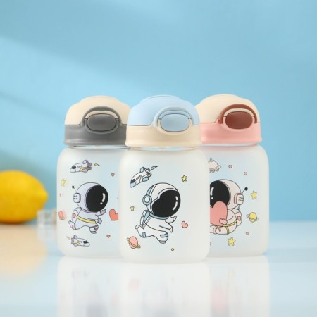 Water bottle “Cosmonauts”, 450 ml, 8.2 × 15 cm, mix, matte glass-10