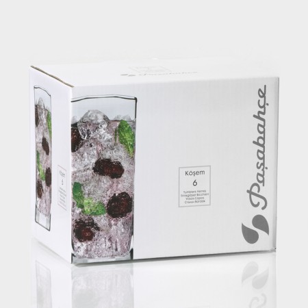 A set of high glass glasses Kosem, 260 ml, 6 pcs-4
