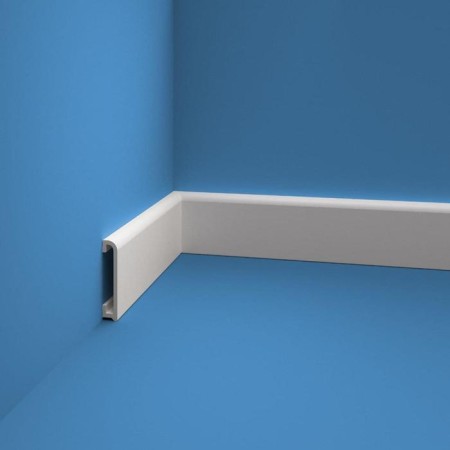 Skirting shock -resistant white 80x16x2000mm