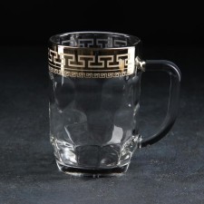 Naero beer mug, 500 ml, gold spraying color