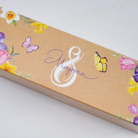 Box for Makarun, confectionery packaging, “March 8” 18 x 5.5 x 5.5 cm-2