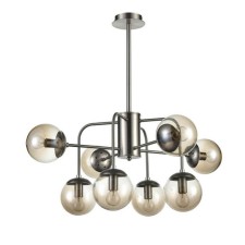 Verona chandelier, 8x40W E14, Nickel color