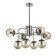 Verona chandelier, 8x40W E14, Nickel color