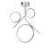 Ceiling chandelier Mantra Olimpia, LED, 2700LM, 3000K, 530x170x650 mm, chromium color
