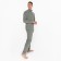 Male thermal underwear, size 54-56 (height 180-186 cm), gray color, fleece, 100% polyester