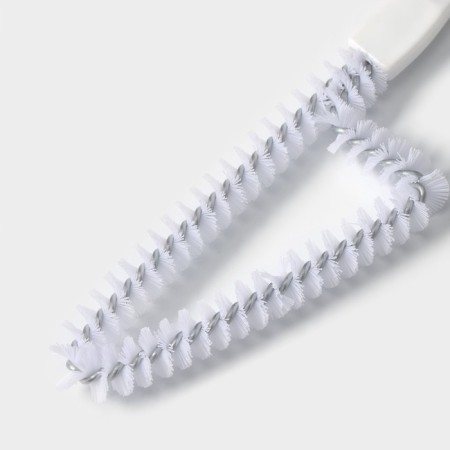 Brush for cleaning dishes and raccoon grilles, triangle, 24 × 6.5x1.5 cm, white color-3