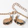 Set 3 objects: earrings, pendant, ring "drops", white-green color in gold, 45cm