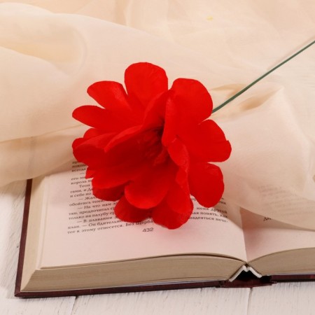 Artificial flowers "Loner Chryispa" d = 11 cm, h = 20cm red