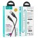 Hoco U93 cable, USB - Lightning, 2.4 A, 1.2 m, indicator, black