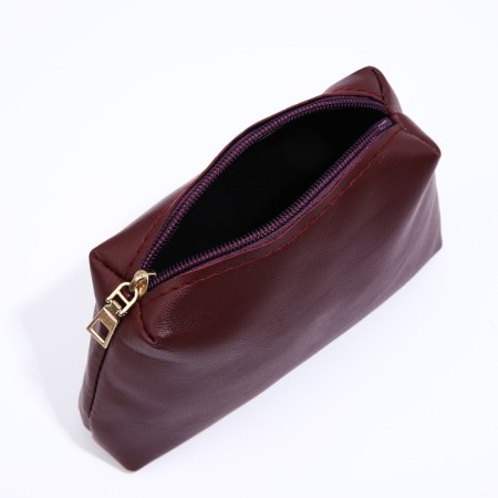 Button bag bag, burgundy color-6