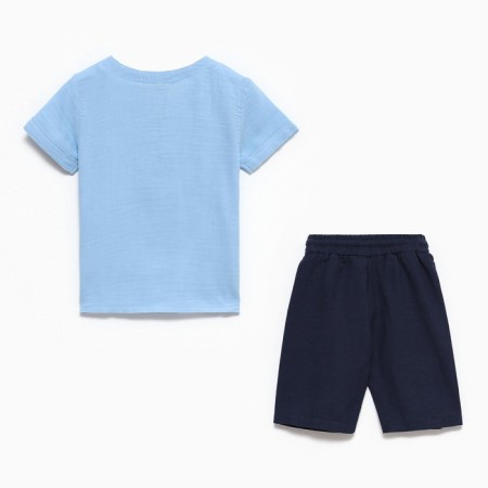 Set for a boy (T -shirt/shorts), blue color, height 98cm-4