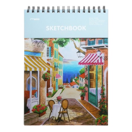 Sketchbook 21x29cm for pastel, 30 sheets, hard cover, density 130 gr, mix-1