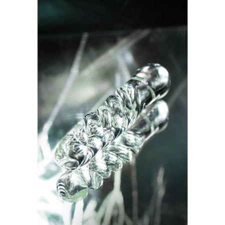Sexus Glass bilateral phallimitator, glass, transparent, 16 cm-2