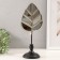Souvenir Polystone "Mirror Leaf" silver 15.5x11x35 cm