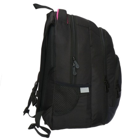 Youth backpack, 42 ​​x 31 x 13 cm, ergonomic back, stavia "foot", black-3