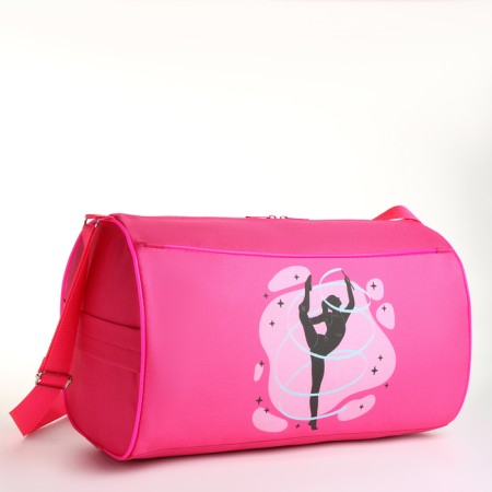 Sports bag with lightning, external pocket, pink color-2