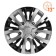 Wheel caps 13 "Lyon T", silver/black, carbon, 2 pcs AIRLINE AWCC-13-05