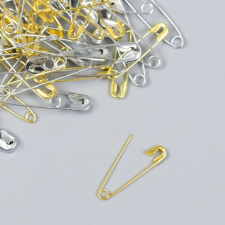 Set of decor for creativity "Pin" set 90 pcs gold/silver 2.5 cm 7.5x5x2 cm-2