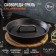Frown-Gril cast cast-iron magma, d = 28 cm, h = 6 cm, with two handles, a cast-iron cover