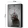 Carty clock is wall-mounted, interior "cat", 57 x 35 x 4 cm, silent