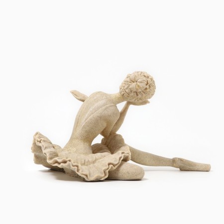 Polystone statuette "Ballerina" White 33 x 18 x 18 cm-2
