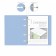 Notebook on rings A5 100 sheets of Erichkrause IQ Fineline Symbol Plastic Cover Blue, Offset 80 g/m², White is 100% mix