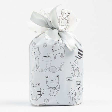 A towel in a bag saving and I "cats" 30*60 cm, 100% cotton, 320 g/m2-4